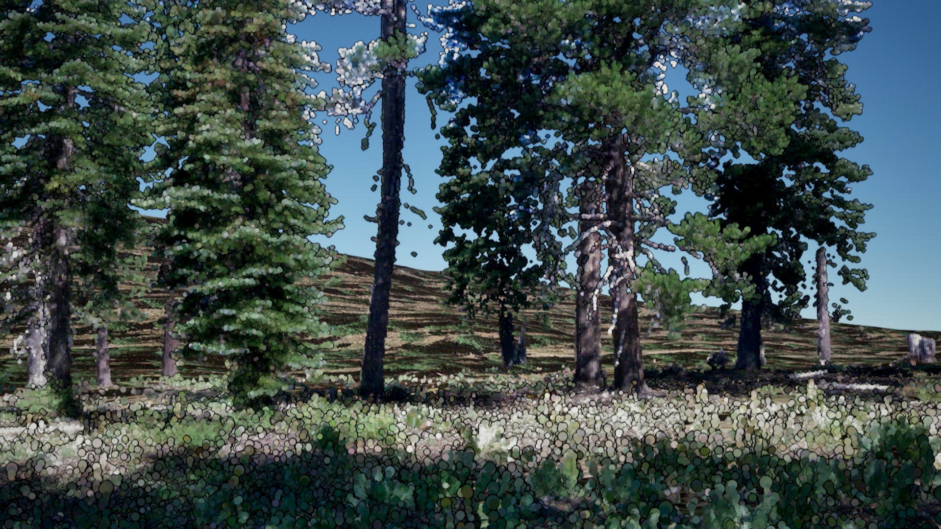 Immersive visualization of a real wildland site in California