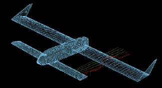 Canard streamlines: top view