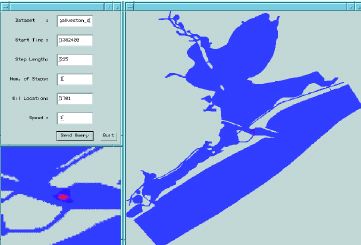 Figure 1: Oil spill simulation start